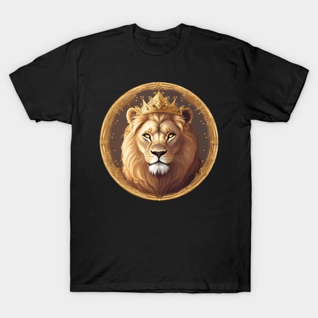 Regal Lion with Crown no.14 T-Shirt by Donperion